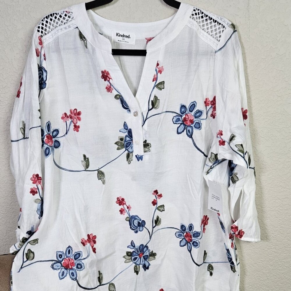Kindred Embroidered Blouse - NWT Sz 2X